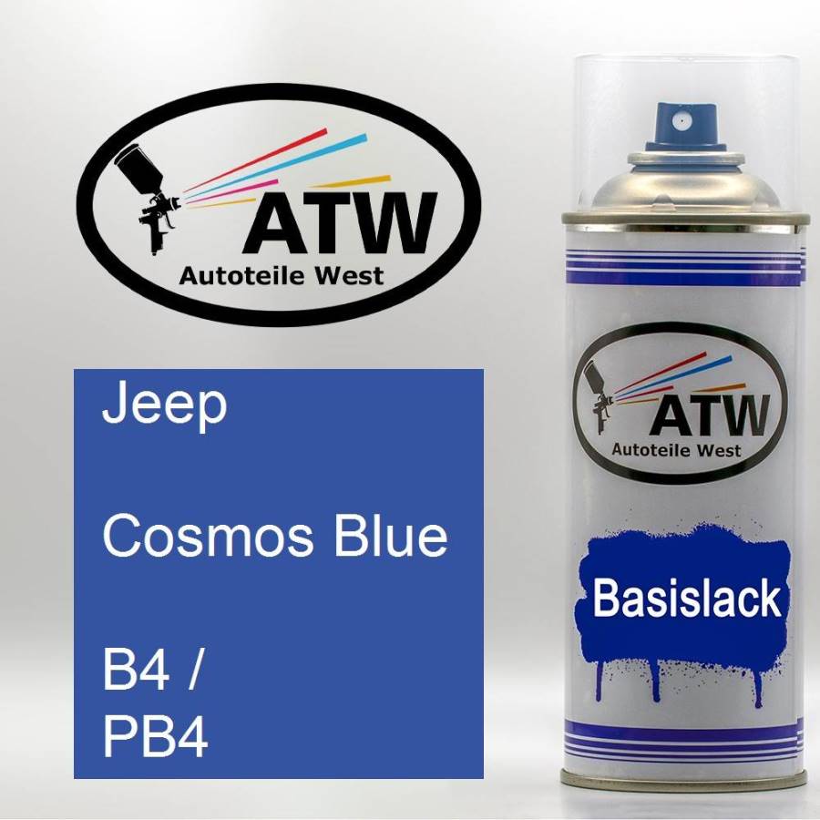 Jeep, Cosmos Blue, B4 / PB4: 400ml Sprühdose, von ATW Autoteile West.